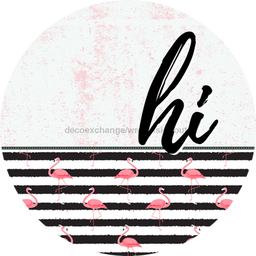 Flamingo Door Hanger Dco-01565-Dh 18’ Round Wood